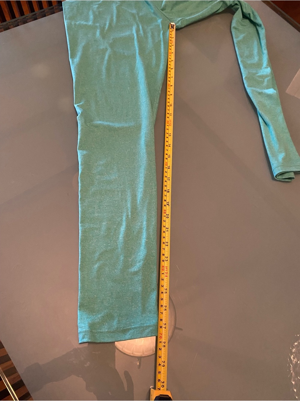 Women’s Stretch Leggings in Aqua Green - Picture 2 of 6